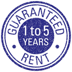 Guaranteed rent 1 to 5 Years