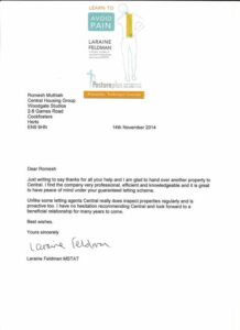 Laraine Feldman testimonial for Central Housing Group