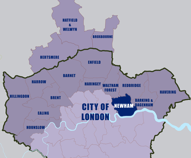 Newham Area Map 