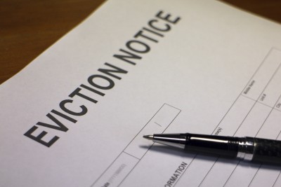 Eviction notice for landlord property