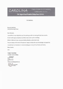 Lina Caracino testimonial for Central Housing Group