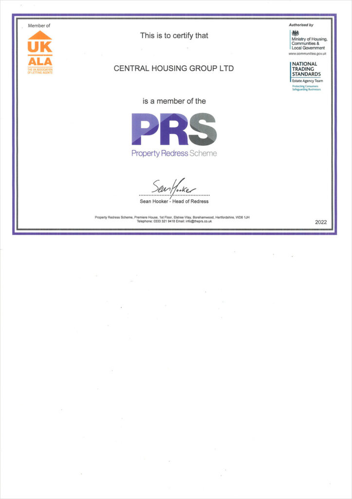 PRS Accreditation Certificate CHG